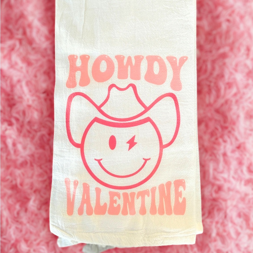 Howdy Valentine Graphic Towel